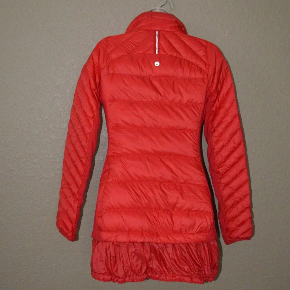 $248 Sz 4 Lululemon Red What the Fluff Puffer Coat Jacket